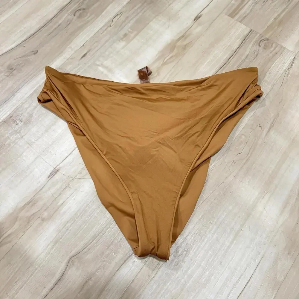 SKIMS Swim‎ Cheeky Tanga Bottoms Almond Womens 2X